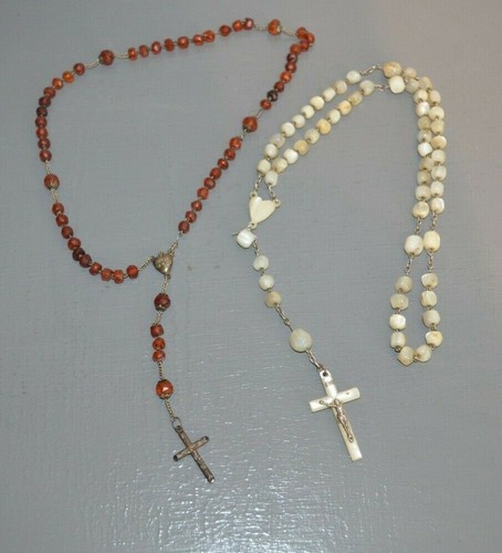 Anciens chapelets nacre et - nacre,