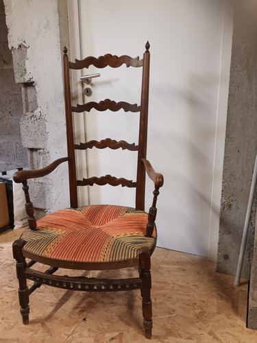 Fauteuil nourrice paillé - nourrice, paillé.