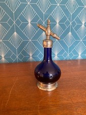 Vaporisateur Ancien Fages Patentado 1927 Métal et Verre Bleu 17x8 cm