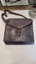 sacoche  Militaire Artillerie cuir ancienne Ww2 Ww1 Militeria Étui Besace 