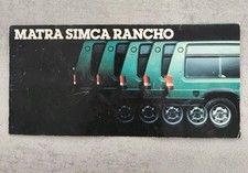 Publicité Brochure - Matra Simca Rancho - Automobile
