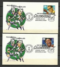 Musique 2 FDC USA Rock & roll Buddy Holly Dinah Washington guitare 