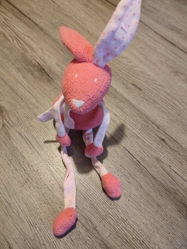Doudou lapin rose étoiles - doudou,