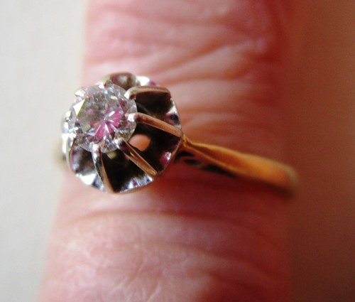 Bague solitaire ors 750 - bague,