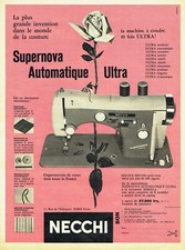 Publicité Advertising 120 1959  Necchi la machine à coudre Super nova Ultra auto