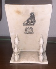 porte-menu porcelaine 1900's magasin aux lions de faïence rue de Rivoli Paris