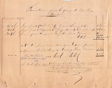 Facture  1886 FOURNITURES POUR LA GRANGE - M. DE BAILLENX