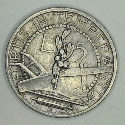 Pièce lire 1935 - 5,
