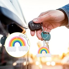  10 Pcs Porte Clé Arc En Ciel