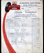 ROMILLY-sur-SEINE (10) GARAGE AUTOMOBILE "Lucien CHARPIOT" Pneu GOODRICH en 1930