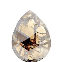 Tranche Véritable Naturel Diamant 1.66ct Grisâtre Marron Brillant Poire Rose Cut