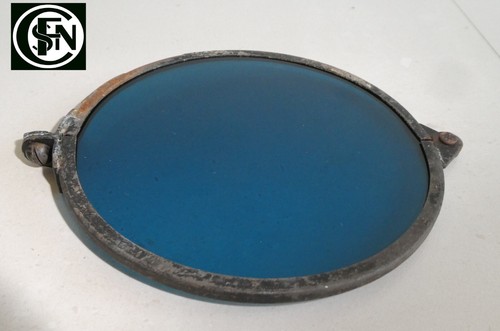 Verre rond bleu pour - , lanterne
