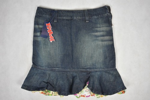 Jupe plissé jeans évasée - plissé,