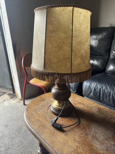 Lampe table marron - table, métal