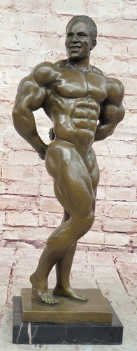 Statue bronze homme nu - statue,