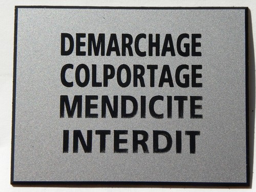 Plaque gravée adhésive - plaque,