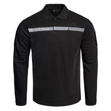 POLO SÉCU-ONE MANCHES LONGUES SÉCURITÉ PRIVÉE NOIR INTERVENTION GARDIEN SURETE