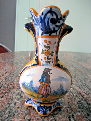 Ancien vase quimper peint - ancien,
