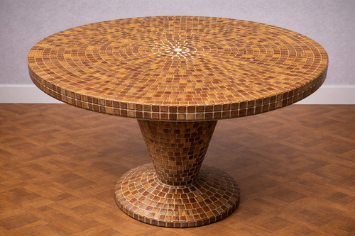 Table ronde mosaïque - ronde, en