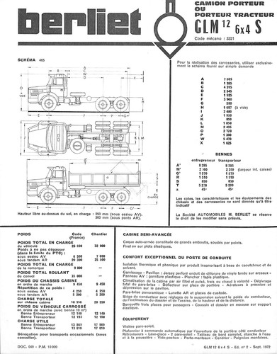 Berliet glm 6x4 s - 12,