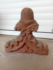 Objet De Fouille Archéologie Fronton Epi de Faitage Haute Époque Terre Cuite 