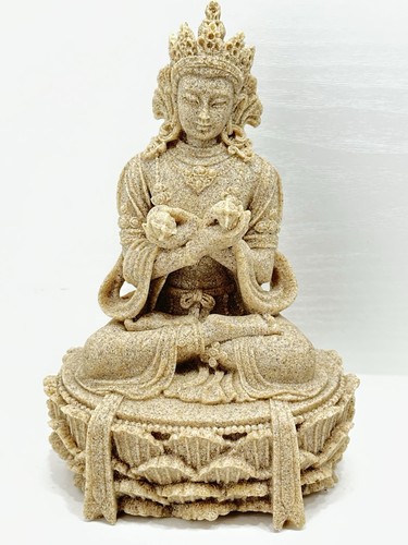 Statue bouddha sablée avec - statue,
