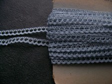 ANCIEN GALON BRODERIE BLEU COTON FANTAISIE -20 mètres -  G 34