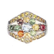 925 Bague en Argent Rond