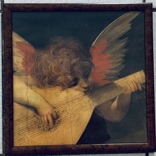 Ancien tableau angelot putti