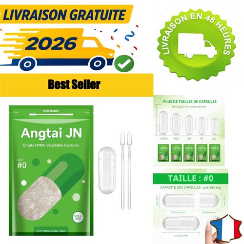 1000 gélules vides - gélules,