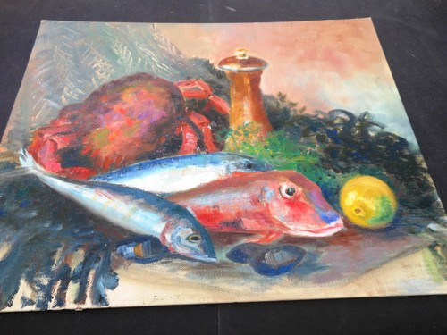 Peinture huile s - peinture, s/carton