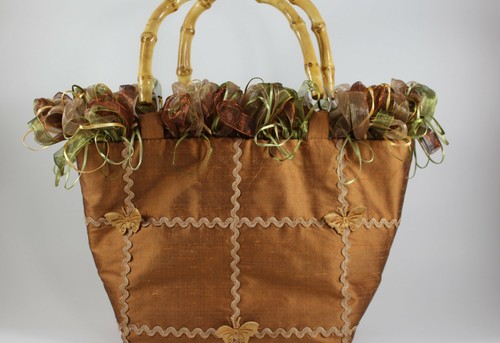 Butterfly handbag with ribbon - butterfly,