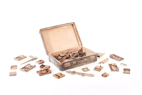 Ancien valise avec - un, de