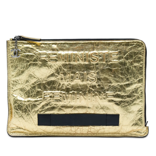 Chanel metallic froissé - chanel, cuir