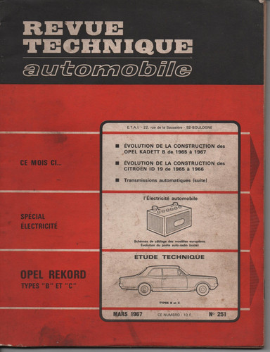 Revue technique auto - technique,