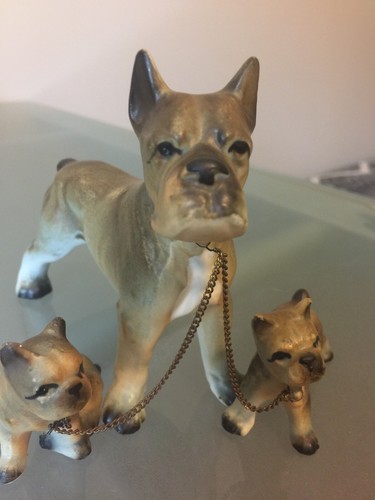 Vintage ceramic boxer mastifff - vintage,