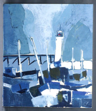 Bernard Folinais vers 1970 Voiliers au port Franche Comté