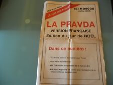 JOURNAL LA PRAVDA EN FRANCAIS URSS RUSSIE N° 359 JEUDI 25 DECEMBRE 1986 PCURSS