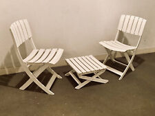 3 Chaises resine terrasse jardin GROSFILLEX Resin Garden Chairs + petite table