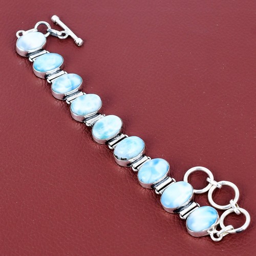 Larimar gemstone bracelet 925 - larimar,