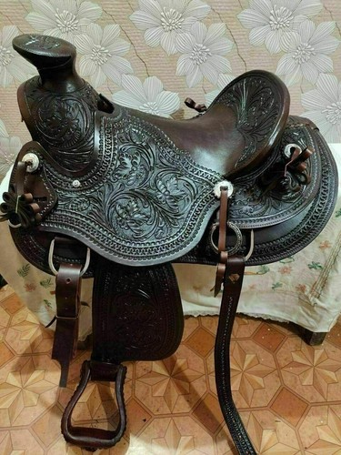 Selle cuir western - cuir, horse