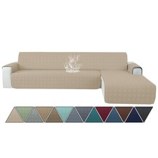 Ystyle Housse Canape d angle 4 Places avec Accoudoirs Imperméable Antidérapant