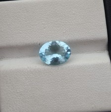 9X7 MM Taille Ovale 1,4 Cts Naturel Bleu Clair Aigue-Marine Propre Taille Ovale