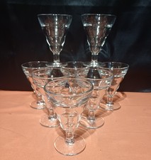 lot 8 verres duralex moulé pressé ancien bar bistrot digestif prune etc