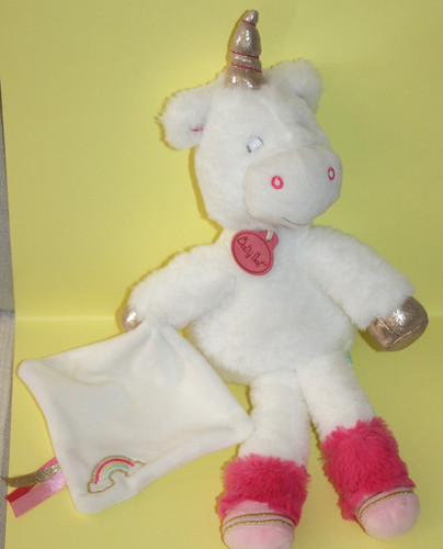 Babynat doudou licorne - doudou, blanc
