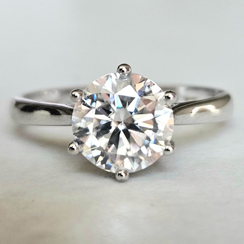 Ring moissanite solitaire - moissanite,