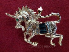 Broche "Licorne" dorée