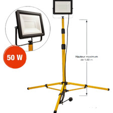 Projecteur LED SMD sur trépied – 50W – 5 400 lm – IP65
