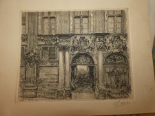 Lithographie  facade Hotel de