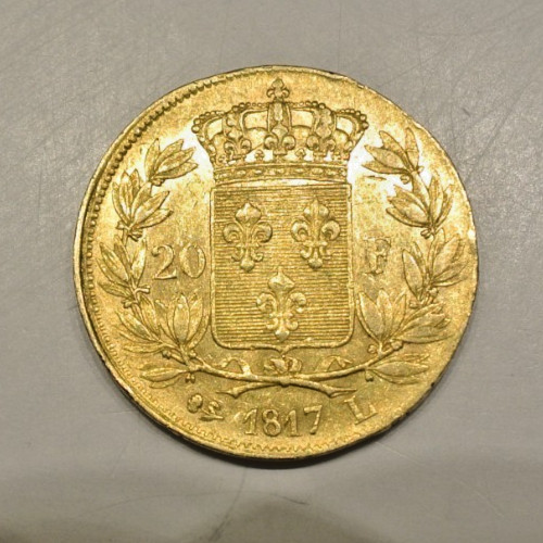 Louis xviii francs gold - xviii, 20